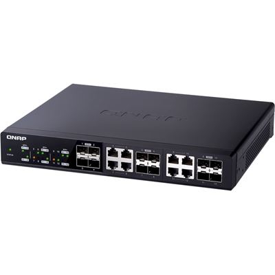 Qnap 12 PORT UNMANAGED SWITCH, 10GbE SFP+(4), COMBINED (QSW-1208-8C)