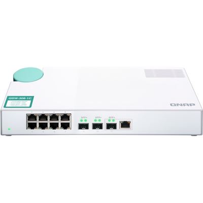 Qnap 8-port Gigabit Ethernet Switch with 3x 10GbE SFP+ (QSW-308-1C)