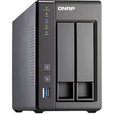 Qnap 2 Bay SATA 6Gb/s NAS, Quad-Core Intel Celeron 2.0 (TS-251+-2G)