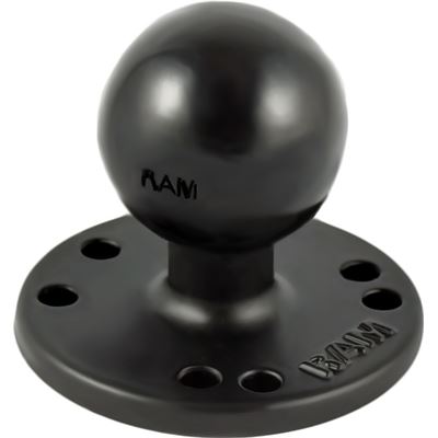 RAM 2.5" ROUND BASE WITH THE AMPS HOLE PATTERN & 1.5" BALL (RAM-202U)