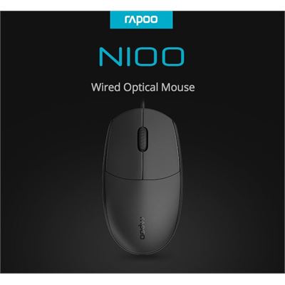 Rapoo N100 Wired USB Optical 1600DPI Mouse (N100)