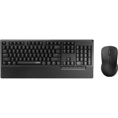 Rapoo X1960 Wireless Mouse and Keyboard Combo with Palm Rest (X1960)