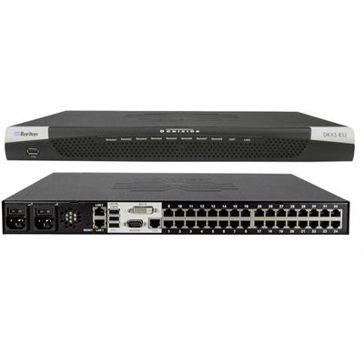 Raritan 32-port KVM-over-IP switch, 8 remote users, DVI (DKX3-832)