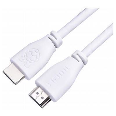 Raspberry Pi Official White HDMI Cable 1m Male to Male HDMI (2545201)