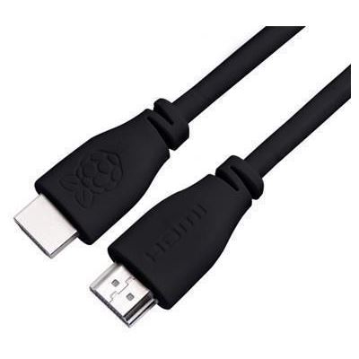 Raspberry Pi Official Black HDMI Cable 1m Male to Male HDMI (2545204)