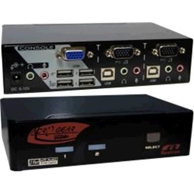 Rextron 1-2 Automatic VGA/ USB KVM Switch Black Colour (KAAG112 BK)