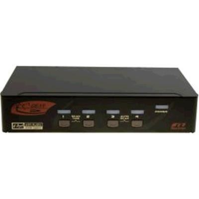 Rextron 1-4 Automatic VGA/ USB KVM Switch Black Colour (KAAG114 BK)
