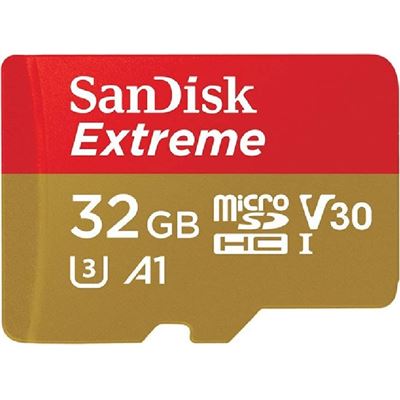 Sandisk Extreme microSDHC, SQXAF 32GB, V30, U3 (SDSQXAF-032G-GN6MA)