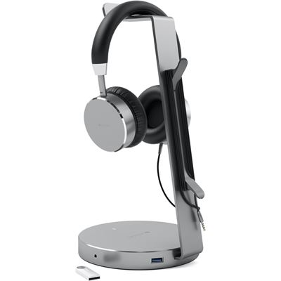 Satechi USB Aluminium Headphone Stand (Space Grey) (ST-AHSHU3M)