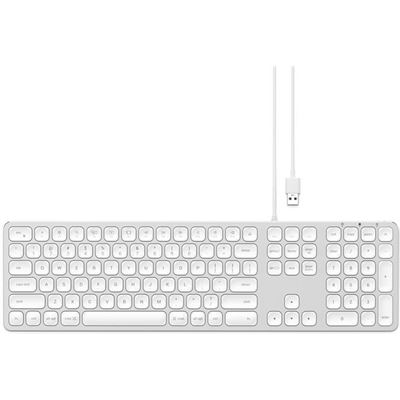 Satechi Aluminium Wired USB Keyboard (Silver/White) (ST-AMWKS)