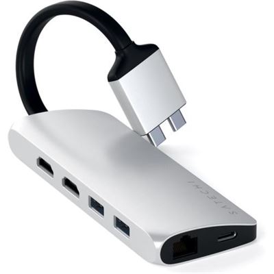 Satechi USB-C Dual Multimedia Adapter - Silver (ST-TCDMMAS)