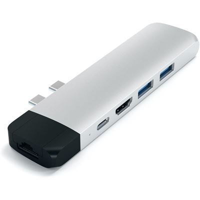 Satechi USB-C Pro Hub with Ethernet & 4K HDMI - Silver (ST-TCPHES)