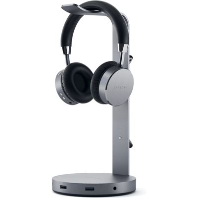 Satechi Aluminium Headphone Stand Hub (Space Grey) (ST-UCHSHM)