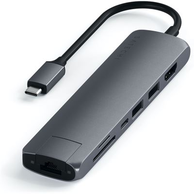 Satechi USB-C Slim Multiport with Ethernet Adapter (ST-UCSMA3M)