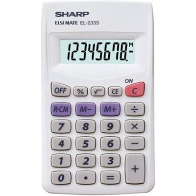 Sharp EL233SB Battery Small Personal Calculator (EL-233SB)
