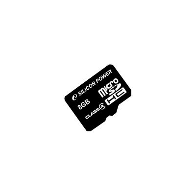 Silicon Power Micro SD HC Flash Card 8GB CL4 (SP008GBSTH004V10)