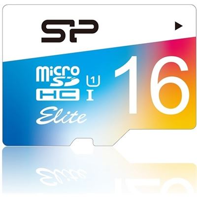 Silicon Power 16GB Colour MicroSD with Adapter (SP016GBSTHBU1V20SP)
