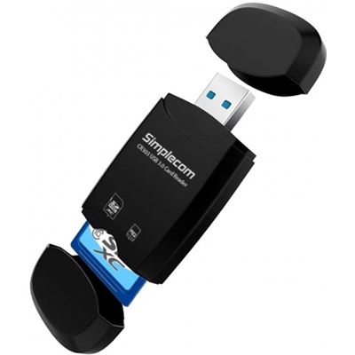 Simplecom CR303 2 Slot SuperSpeed USB 3.0 Card Reader with (CR303-BK)