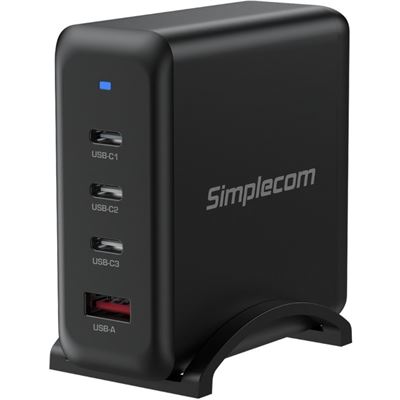 Simplecom CU400 4-Port PD 100W GaN Fast Charger 3xUSB-C + USB (CU400)