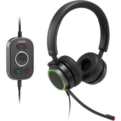 Snom A330D Headset, Wired Duo, HD Audio Quality, Remote (00004598)