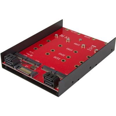 StarTech.com 4x M.2 SATA mounting adapter for 3.5in (35S24M2NGFF)