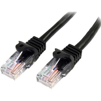 StarTech.com 0.5m Black Cat5e Ethernet Patch Cable with (45PAT50CMBK)