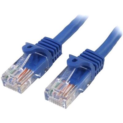 StarTech.com 0.5m Blue Cat5e Ethernet Patch Cable with (45PAT50CMBL)