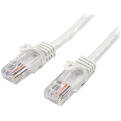 StarTech.com 0.5m White Cat5e Ethernet Patch Cable with (45PAT50CMWH)