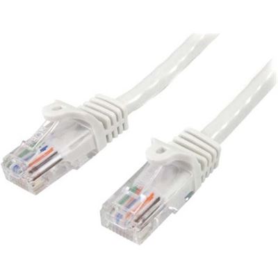 StarTech.com 5m White Cat5e Ethernet Patch Cable with (45PAT5MWH)