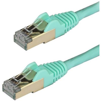 StarTech.com 1.5 m CAT6a Cable - Aqua - RJ45 Ethernet (6ASPAT150CMAQ)