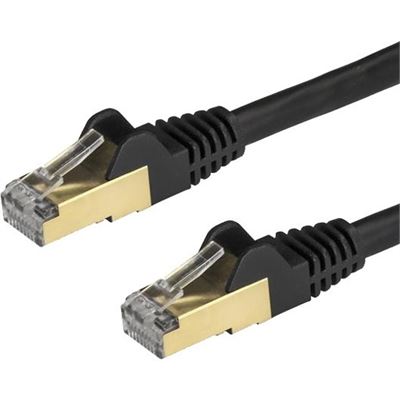 StarTech.com 0.5m Black Cat6a Ethernet Cable  (6ASPAT50CMBK)
