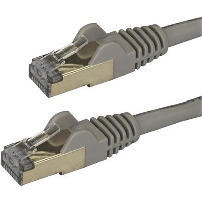 StarTech.com 0.5m Gray Cat6a Ethernet Cable - Shielded (6ASPAT50CMGR)