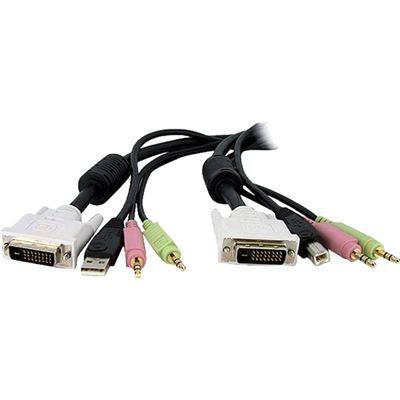 StarTech.com 1 5ft / 4m 4-in-1 USB Dual Link DVI-D KVM (DVID4N1USB15)