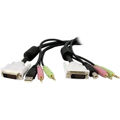 StarTech.com 1.5m 4-in-1 USB Dual Link DVI-D KVM Switch (DVID4N1USB6)