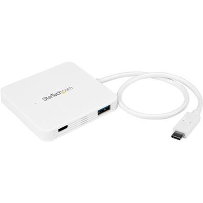 StarTech.com 3 Port USB C Hub with Power Delivery - USB (HB30C3APDW)
