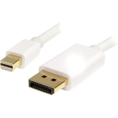 StarTech.com 1m (3 ft) White Mini DisplayPort to (MDP2DPMM1MW)