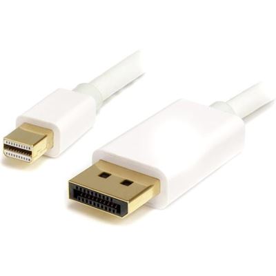 StarTech.com 2m (6 ft) White Mini DisplayPort to (MDP2DPMM2MW)