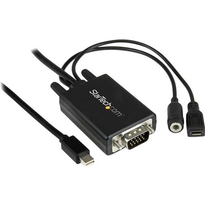 Mini DisplayPort to VGA Adapter Cable with Audio  (MDP2VGAAMM3M)