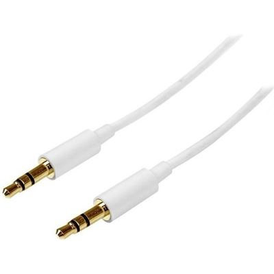 StarTech.com 2m White Slim 3.5mm Stereo Audio Cable  (MU2MMMSWH)