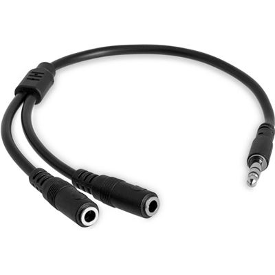 StarTech.com Slim Stereo Splitter Cable - 3.5mm Male to 2x (MUY1MFFS)