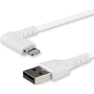 StarTech.com 1m / 3.3ft Angled Lightning to USB Cable (RUSBLTMM1MWR)