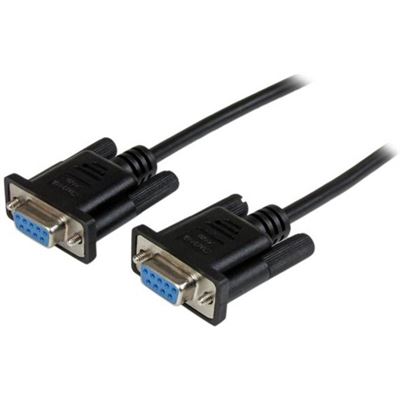 StarTech.com 1m Black DB9 RS232 Serial Null Modem Cable (SCNM9FF1MBK)