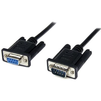 StarTech.com 1m Black DB9 RS232 Serial Null Modem Cable (SCNM9FM1MBK)