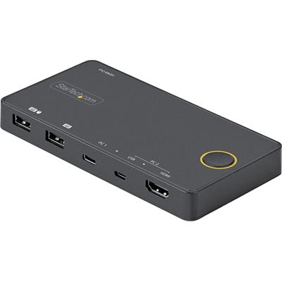 StarTech.com 2 Port USB-A/HDMI / USB-C KVM KVM Switch  (SV221HUC4K)