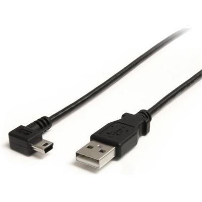StarTech.com 6 ft Mini USB Cable - A to Right Angle (USB2HABM6RA)