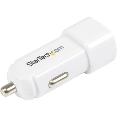 StarTech.com DUAL-PORT USB CAR CHARGER - 17W/3.4A - WHITE (USB2PCARWH)