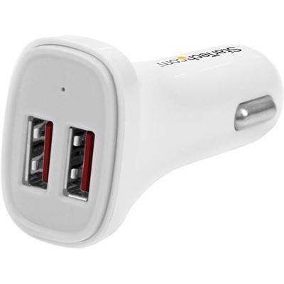 StarTech.com DUAL-PORT USB CAR CHARGER - 24W/4.8A  (USB2PCARWHS)
