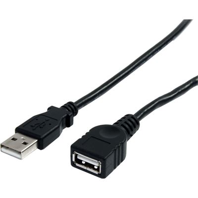 StarTech.com 3 ft Black USB 2.0 Extension Cable A to A (USBEXTAA3BK)
