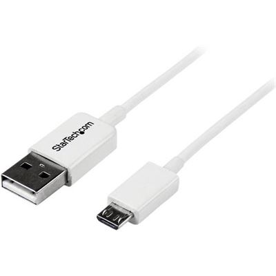 StarTech.com 0.5m White Micro USB Cable Cord - A to (USBPAUB50CMW)