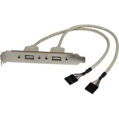 StarTech.com 2 Port USB A Female Slot Plate Adapter (USBPLATE)